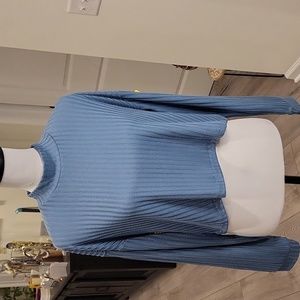 Charlotterusse aqua mock neck top new. Size large.